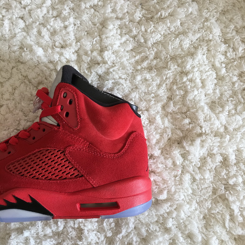 Authentic Air Jordan 5 Is No Bull Red Suede